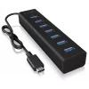 ICY BOX IB-HUB1700-C3 USB 3.2 Gen 1 (3.1 Gen 1) Type-C 5000 Mbit/s preto