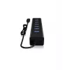 ICY BOX IB-HUB1700-C3 USB 3.2 Gen 1 (3.1 Gen 1) Type-C 5000 Mbit/s preto