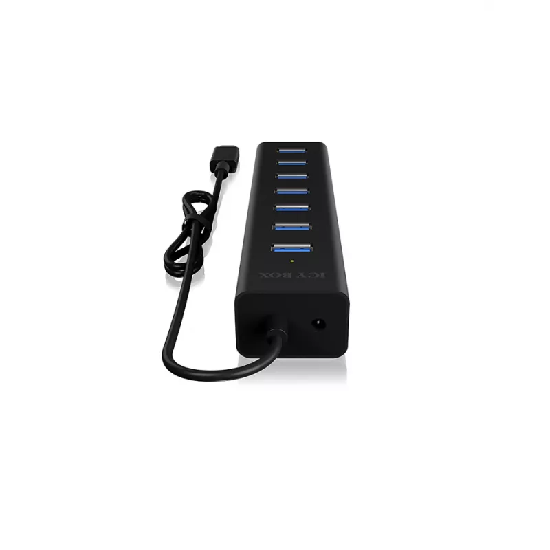 ICY BOX IB-HUB1700-C3 USB 3.2 Gen 1 (3.1 Gen 1) Type-C 5000 Mbit/s preto