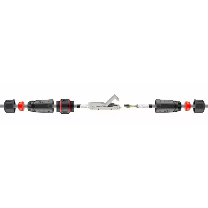 Goobay 44417 conector de cabo de rede para exterior, CAT6 STP, IP68, LSA/IDC sem ferramentas