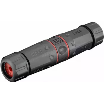 Conector de cabo Microconnect KON526 RJ-45 preto