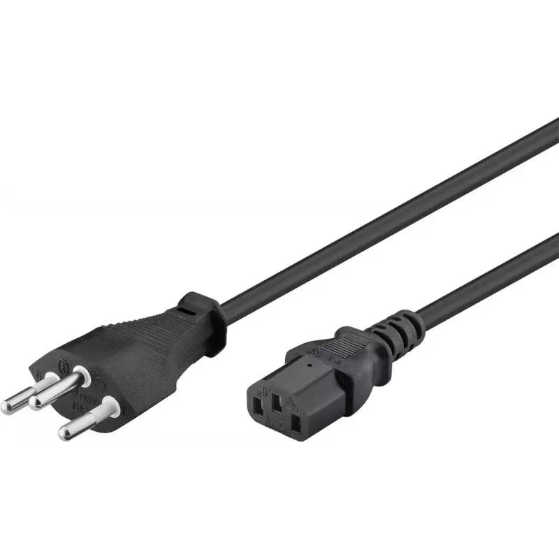 Cabo de alimentação Goobay 93617 preto 2 m SEV 1011 IEC C13