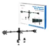 LogiLink BP0107 suporte de secretária para três monitores, 17-27 polegadas, 7 kg por braço, VESA 75x75/100x100, aço, preto