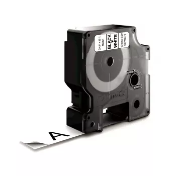 Fita de etiquetas DYMO D1 Durable preto sobre branco 19mm