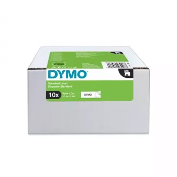 Etiquetas DYMO Authentic D1 | rolo 9mm x 7m | impressão preta sobre branco | etiquetas autoadesivas para impressoras de etiquetas LabelManager | 10 unidades