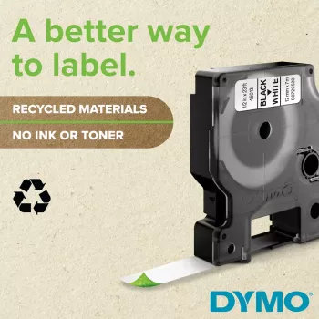 Etiquetas DYMO Authentic D1 | impressão preta sobre branco | 19 mm x 7 m | etiquetas autoadesivas para impressoras de etiquetas LabelManager | 10 unidades