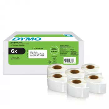 Impressora de etiquetas DYMO 2177564 branca 2,5 cm x 5,4 cm 6000 etiquetas