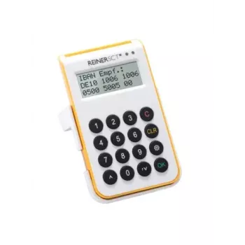 Leitor de cartões inteligentes Reiner SCT cyberJack one USB branco amarelo