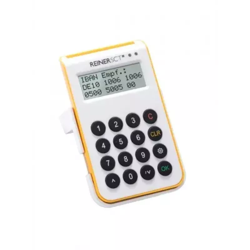 Leitor de cartões inteligentes Reiner SCT cyberJack one USB branco amarelo