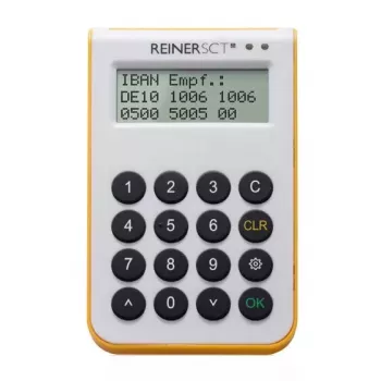 Leitor de cartões inteligentes Reiner SCT cyberJack one USB branco amarelo