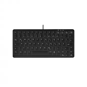 Cherry Active Key AK-4100-U-B/GE Mini teclado, USB, preto, disposição alemã