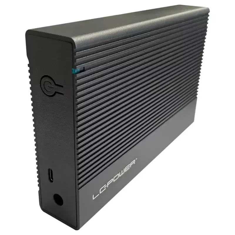 LC-Power LC-25U3-C caixa para HDD SATA de 2,5 polegadas, USB-C 3.2 Gen 2x1 10 Gb/s, SATA 6 Gb/s, preta