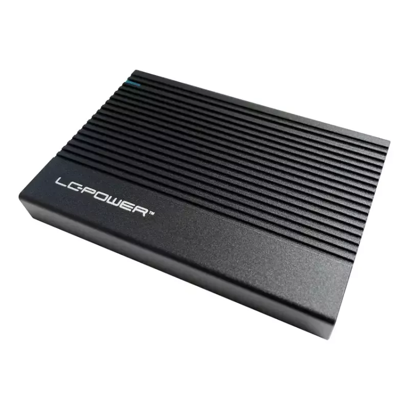 LC-Power LC-25U3-C caixa para HDD SATA de 2,5 polegadas, USB-C 3.2 Gen 2x1 10 Gb/s, SATA 6 Gb/s, preta