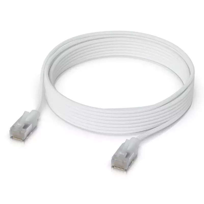 Cabo de rede UBIQUITI UACC-CABLE-PATCH-EL-C6A-5M-W Cat6a 5 m RJ-45 branco translúcido