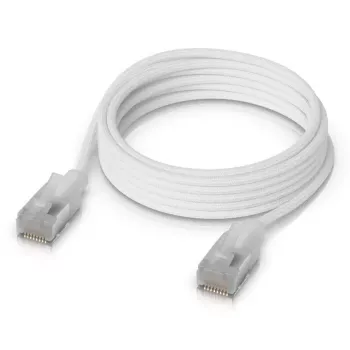 Cabo de rede Ubiquiti UACC-Cable-Patch-EL-C6A-2M-W RJ-45 Cat6a 2m branco translúcido