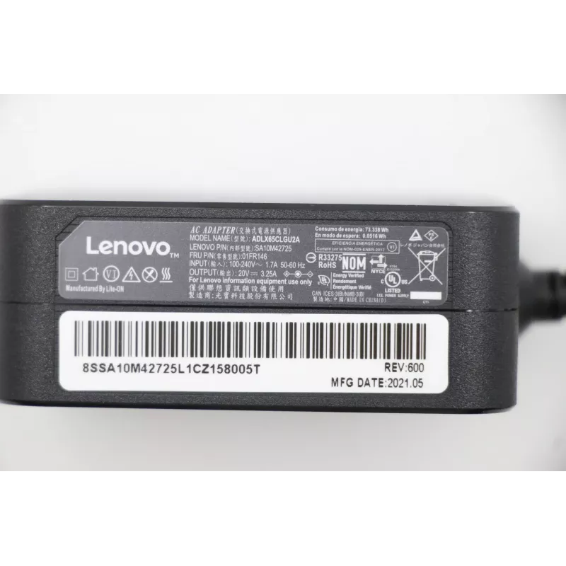 Lenovo 01FR146 fonte de alimentação/inversor interior 65 W preto