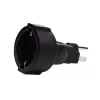 Adaptador de ficha de rede Microconnect PETRAVEL3 tipo B tipo F preto
