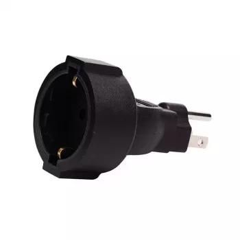 Adaptador de ficha de rede Microconnect PETRAVEL3 tipo B tipo F preto