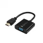 Microconnect HDMVGA2B adaptador de cabo de vídeo 0,15 m VGA (D-Sub) HDMI Type-A (Standard) preto