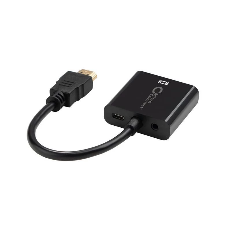 Microconnect HDMVGA2B adaptador de cabo de vídeo 0,15 m VGA (D-Sub) HDMI Type-A (Standard) preto