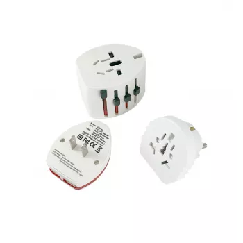 Carregador universal Microconnect PETRAVEL12 para telemóveis branco USB interior