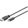 Cabo USB Microconnect USB3.1CA2 USB 3.2 Gen 1 (3.1 Gen 1) 2 m USB C USB A preto