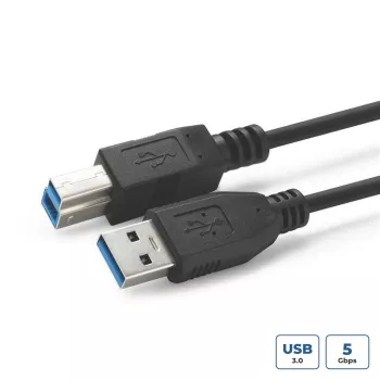Cabo USB Microconnect USB3.0AB5B USB 3.2 Gen 1 (3.1 Gen 1) 5 m USB A USB B preto