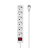 Distribuidor de energia Microconnect GRU0065W 5 m 6 tomadas AC interior branco