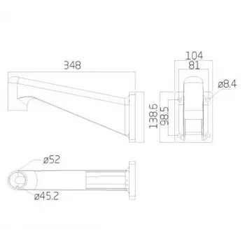 Ernitec 0070-10108 acessório para câmara de segurança suporte