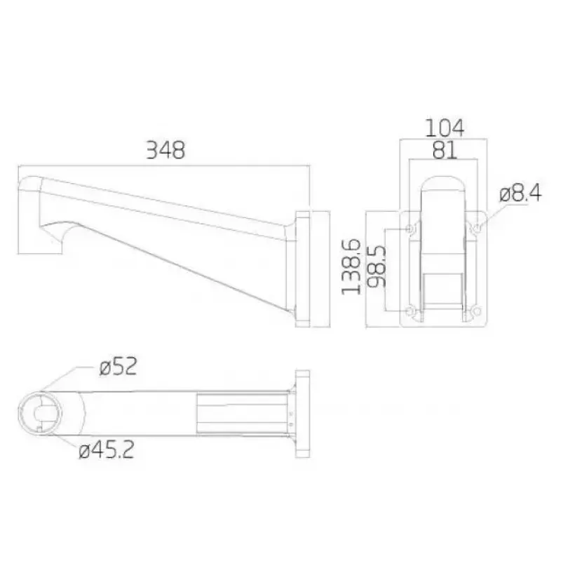 Ernitec 0070-10108 acessório para câmara de segurança suporte