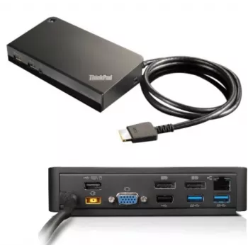 Docking station para portátil Lenovo 03X6296 com fios OneLink+ preto