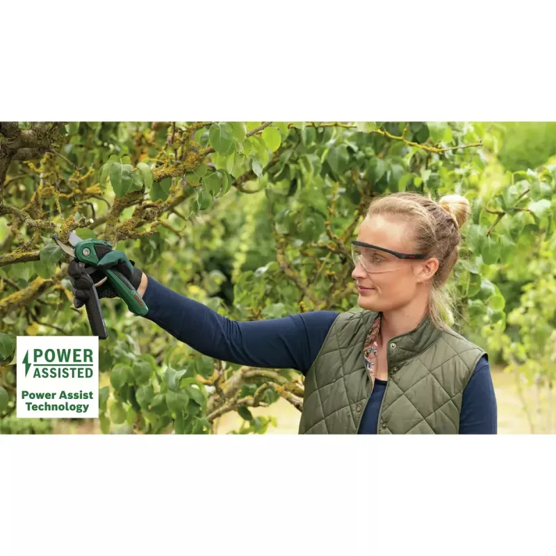 Bosch EasyPrune Classic 06008B2102 tesoura de poda sem fios, bypass, 3,6 V, capacidade de corte 25 mm, 490 g, verde/preta