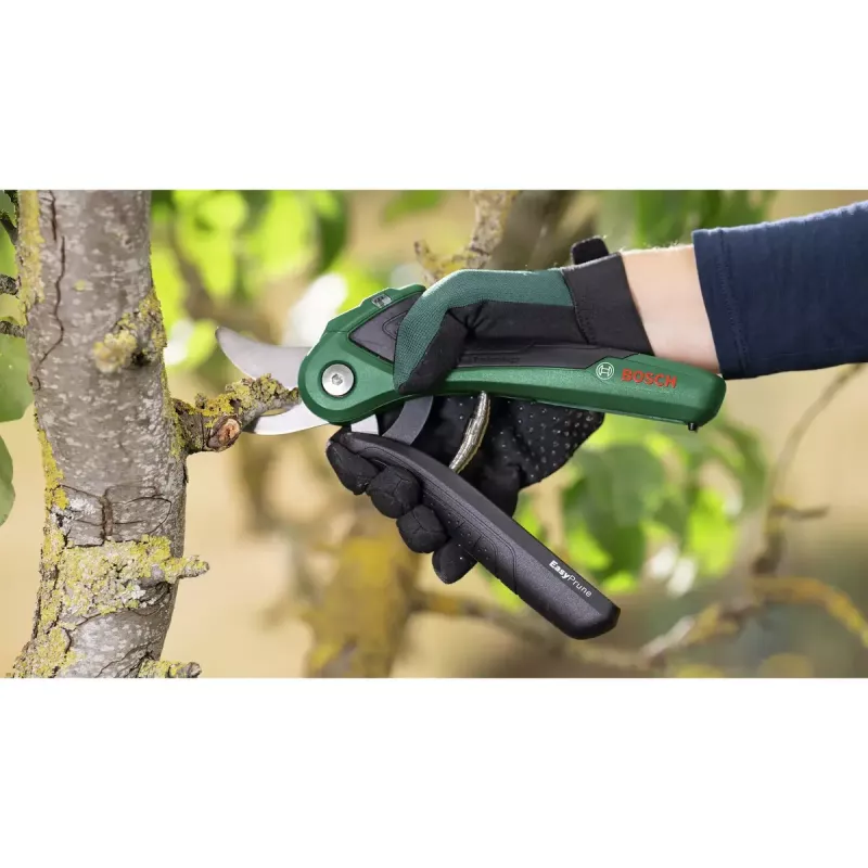 Bosch EasyPrune Classic 06008B2102 tesoura de poda sem fios, bypass, 3,6 V, capacidade de corte 25 mm, 490 g, verde/preta