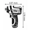 Bosch GDR 12V-105 Professional 06019A6977 chave de impacto sem fios, 2 baterias de iões de lítio de 2,0 Ah, mala, azul/preta
