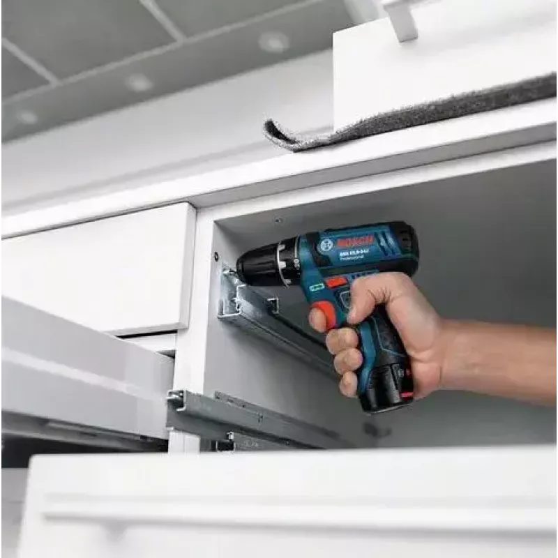 Bosch GSB 10,8-2-LI Professional sem chave preto, azul, vermelho