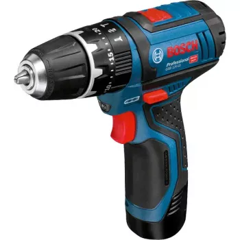 Bosch GSB 10,8-2-LI Professional sem chave preto, azul, vermelho