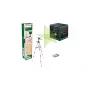 Nível laser Bosch Quigo verde com tripé 1,1 m — conjunto compacto de laser de linhas cruzadas