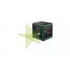 Nível laser Bosch Quigo verde com tripé 1,1 m — conjunto compacto de laser de linhas cruzadas