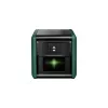 Nível laser Bosch Quigo verde com tripé 1,1 m — conjunto compacto de laser de linhas cruzadas