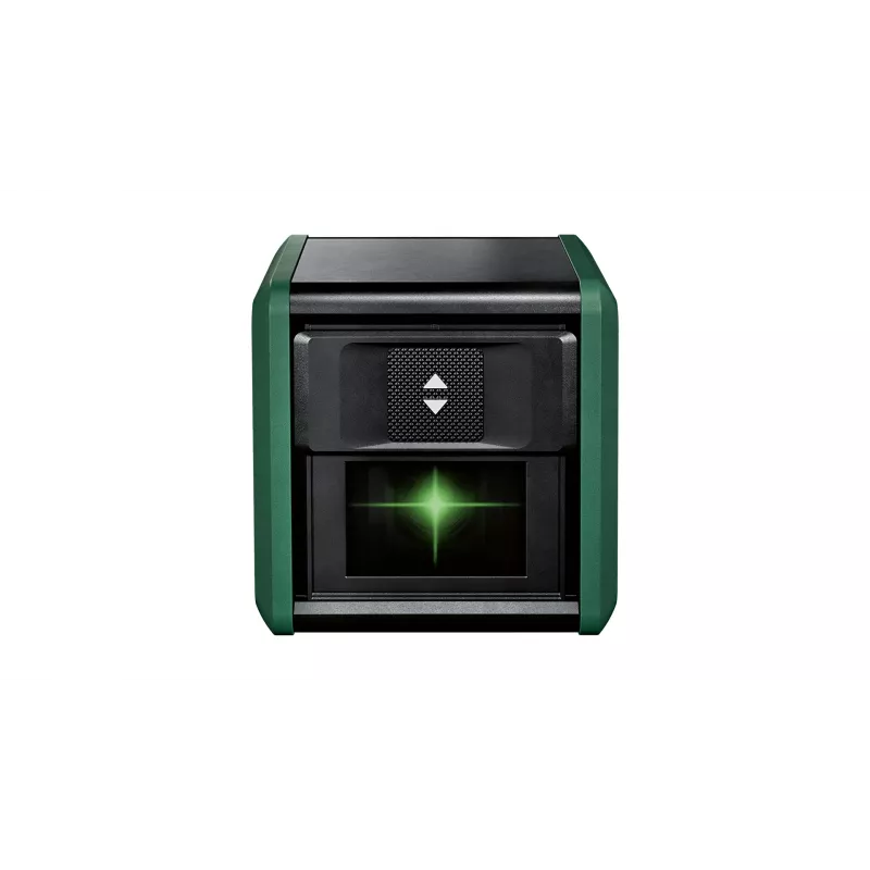 Nível laser Bosch Quigo verde com tripé 1,1 m — conjunto compacto de laser de linhas cruzadas