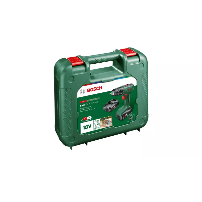 Bosch Easy Drill 18V-40 1630 RPM sem chave 1,3 kg preto, verde