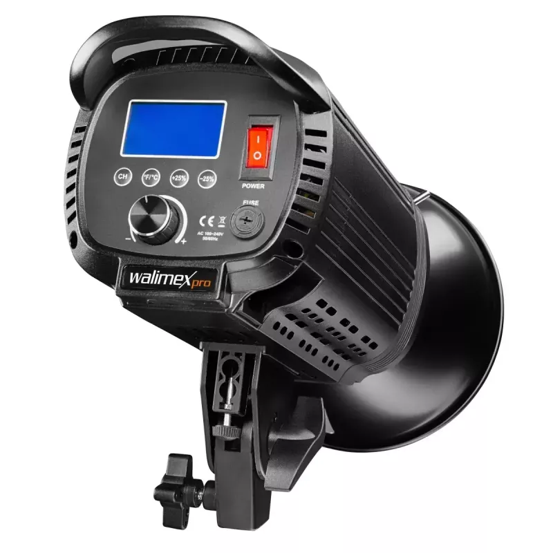Walimex pro LED Niova 100 Plus Daylight 1022254 luz de vídeo COB LED regulável, 5600 K, CRI 93, refletor Bowens, difusor suave