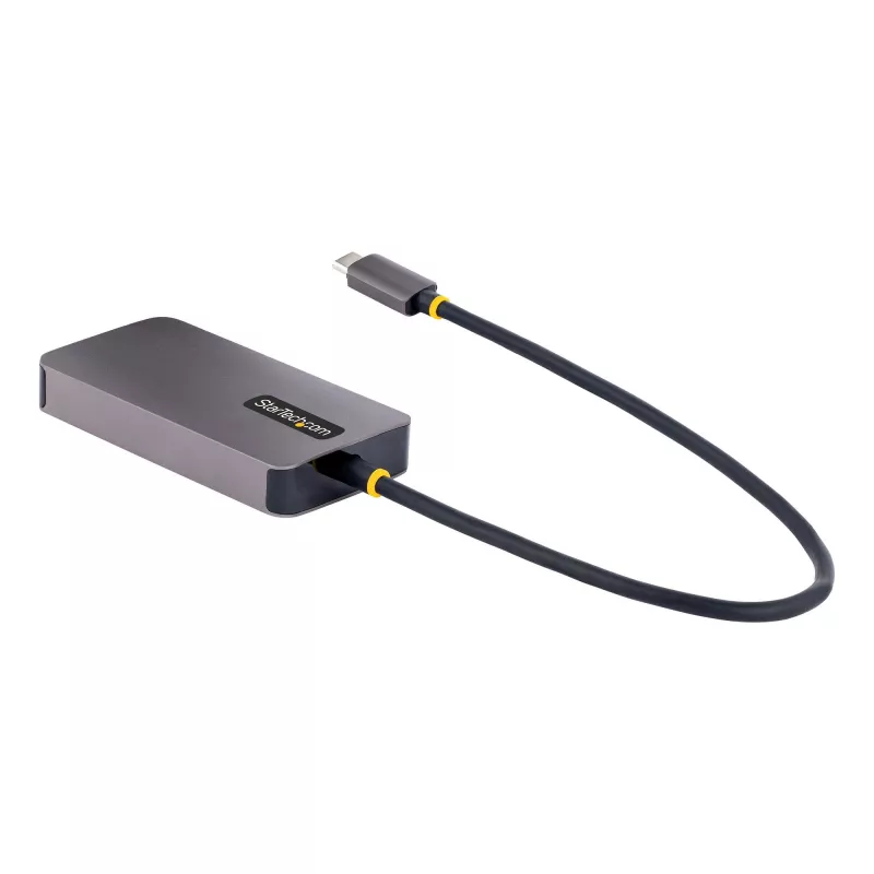 Adaptador de vídeo USB-C StarTech.com, adaptador USB-C para HDMI DVI VGA, até 4K 60Hz, alumínio, adaptador de vídeo multiporta, compatível com Thunderbolt 3/4, adaptador de viagem USB Type-C