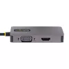 Adaptador de vídeo USB-C StarTech.com, adaptador USB-C para HDMI DVI VGA, até 4K 60Hz, alumínio, adaptador de vídeo multiporta, compatível com Thunderbolt 3/4, adaptador de viagem USB Type-C