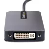 Adaptador de vídeo USB-C StarTech.com, adaptador USB-C para HDMI DVI VGA, até 4K 60Hz, alumínio, adaptador de vídeo multiporta, compatível com Thunderbolt 3/4, adaptador de viagem USB Type-C