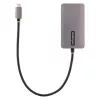 Adaptador de vídeo USB-C StarTech.com, adaptador USB-C para HDMI DVI VGA, até 4K 60Hz, alumínio, adaptador de vídeo multiporta, compatível com Thunderbolt 3/4, adaptador de viagem USB Type-C