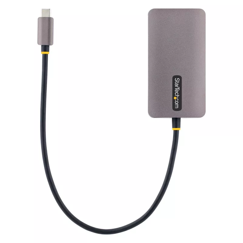 Adaptador de vídeo USB-C StarTech.com, adaptador USB-C para HDMI DVI VGA, até 4K 60Hz, alumínio, adaptador de vídeo multiporta, compatível com Thunderbolt 3/4, adaptador de viagem USB Type-C