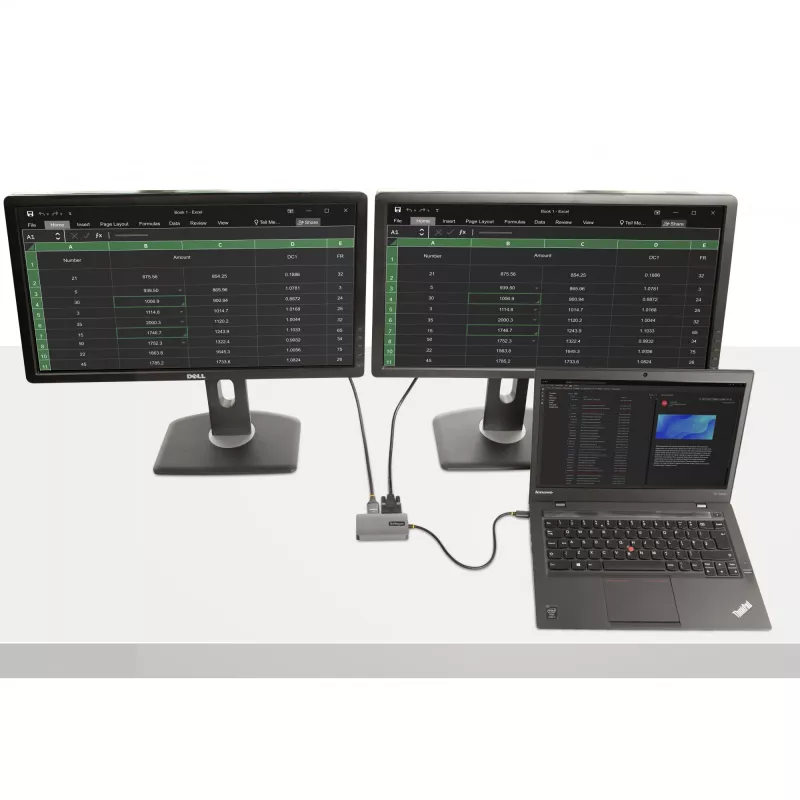 Adaptador de vídeo USB-C StarTech.com, adaptador USB-C para HDMI DVI VGA, até 4K 60Hz, alumínio, adaptador de vídeo multiporta, compatível com Thunderbolt 3/4, adaptador de viagem USB Type-C