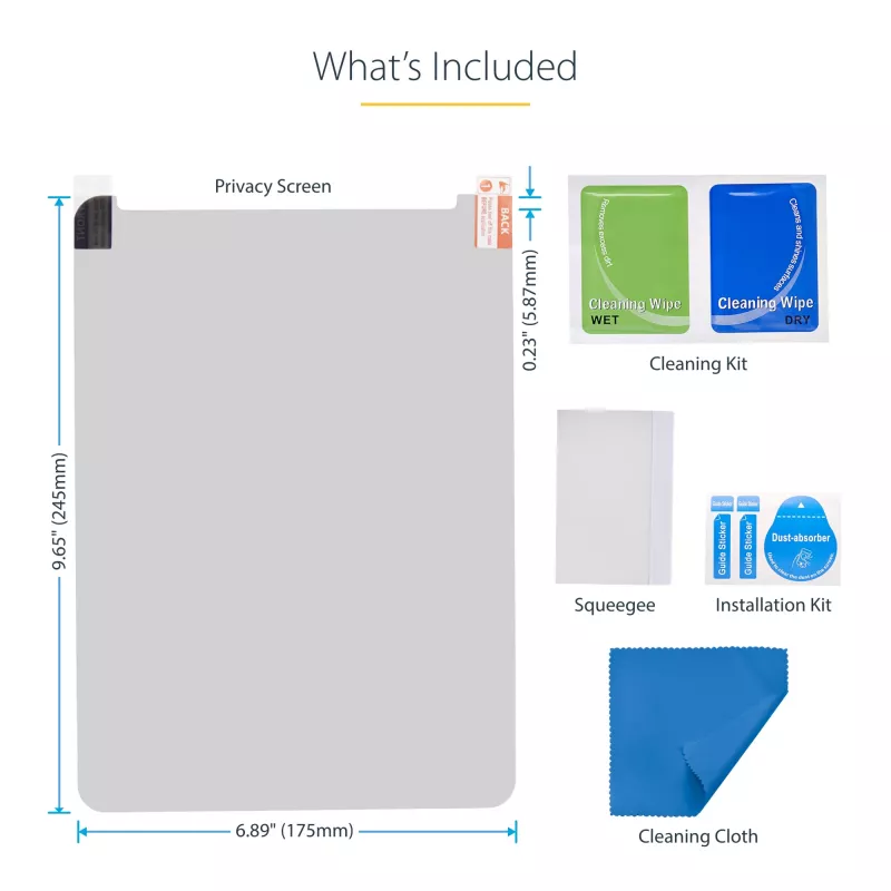 Película de privacidade de 4 vias StarTech.com para iPad Pro de 11 polegadas, para orientação horizontal/vertical, compatível com toque, ângulo de visão de +/- 30°, bloqueia até 51 % de luz azul, antirreflexo
