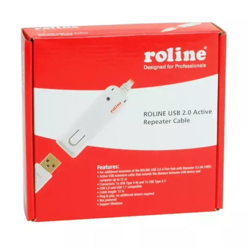 Cabo repetidor ativo USB 2.0 ROLINE 12.04.1085 12 m